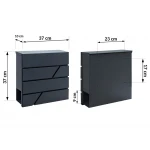 Skrzynka na listy 37x37x10cm antracyt 4991