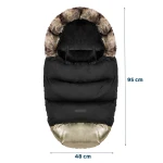 Śpiworek do wózka, sanek Elmi Ricokids - czarno-złoty 