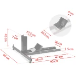 Stojak motocyklowy na przednie koło MT3 czarny