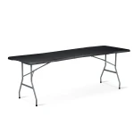 Stół cateringowy ogrodowy składany 244 cm Plonos czarny