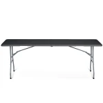 Stół cateringowy ogrodowy składany 244 cm Plonos czarny