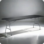 Stół cateringowy ogrodowy składany 244 cm Plonos czarny