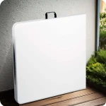 Stół cateringowy ogrodowy składany 244 cm Plonos biały