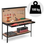 Stół roboczy warsztat z szufladą Humberg HM-590 czarny