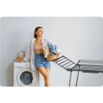 Suszarka na pranie stojąca rozkładana Lina 22 mb czarna