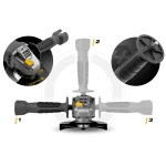 Szlifierka kątowa diax 1200W regulacja obrotów 10 tarcz 125mm mocna kątówka Humberg HM-411