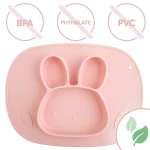 Talerzyk dla dzieci silikonowy do karmienia Królik Ricokids