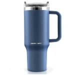 Termos próżniowy kubek z zestawem słomek 1180 ml Berdsen granatowy