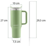 Termos próżniowy kubek z zestawem słomek 1180 ml Berdsen zielony