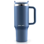 Termos próżniowy kubek ze słomką 1180 ml Berdsen granatowy