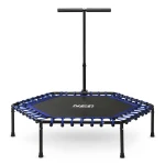 Trampolina fitness z uchwytem 127 cm Neo-Sport - sześciokątna niebieska