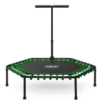 Trampolina fitness z uchwytem 127 cm Neo-Sport - sześciokątna zielona
