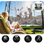 Trampolina ogrodowa 10ft/312cm z siatką wewnętrzną i drabinką Neo-Sport
