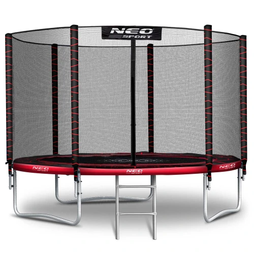 Trampolina ogrodowa 10ft/312cm z siatką zewnętrzną i drabinką Neo-Sport