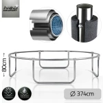 Trampolina ogrodowa 12ft/374cm z siatką zewnętrzną i drabinką Neo-Sport