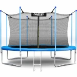 Trampolina ogrodowa 13ft/404cm z siatką wewnętrzną i drabinką Neo-Sport + maszyna do baniek GRATIS