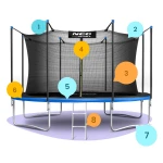 Trampolina ogrodowa 13ft/404cm z siatką wewnętrzną i drabinką Neo-Sport