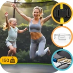 Trampolina ogrodowa 13ft/404cm z siatką wewnętrzną i drabinką Neo-Sport