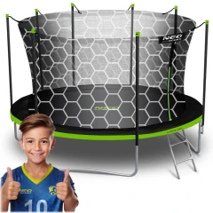 Trampolina ogrodowa 14ft/435cm z siatką wewnętrzną i drabinką Neo-Sport