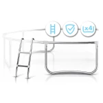 Trampolina ogrodowa 14ft/435cm z siatką zewnętrzną i drabinką Neo-Sport