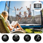 Trampolina ogrodowa 6ft/183cm z siatką zewnętrzną i drabinką Neo-Sport