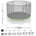 Trampolina ogrodowa 6ft/183cm z siatką zewnętrzną i drabinką Neo-Sport