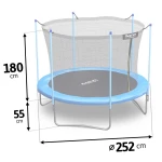 Trampolina ogrodowa 8ft/252cm z siatką wewnętrzną i drabinką Neo-Sport