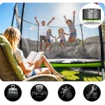 Trampolina ogrodowa 8ft/252cm z siatką zewnętrzną i drabinką Neo-Sport