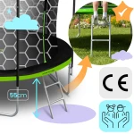Trampolina ogrodowa 8ft/252cm z siatką wewnętrzną i drabinką Neo-Sport