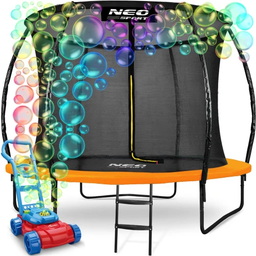 Trampolina ogrodowa profilowana 8ft/252cm z siatką wewnętrzną Neo-Sport + maszyna do baniek GRATIS