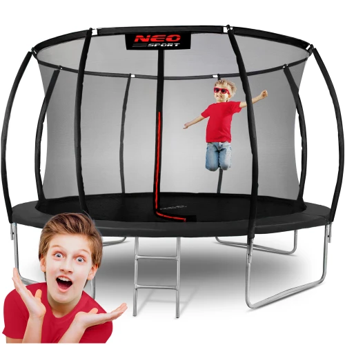 Trampolina ogrodowa profilowana 12ft/374cm z siatką wewnętrzną Neo-Sport