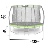 Trampolina ogrodowa profilowana 14ft/435cm z siatką wewnętrzną Neo-Sport