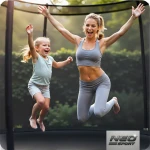 Trampolina ogrodowa profilowana 10ft/312cmz siatką wewnętrzną Neo-Sport