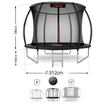 Trampolina ogrodowa profilowana 10ft/312cmz siatką wewnętrzną Neo-Sport