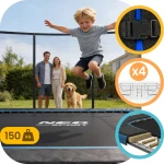   Trampolina ogrodowa prostokątna 14x10ft/427x305cm z siatką zewnętrzną i drabinką Neo-Sport