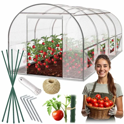 Tunel ogrodowy 2,5 x 4 m (10 m2) biały Plonos