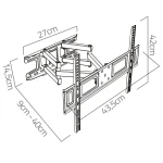 Uchwyt do telewizora 23-60 cali Humberg 45 kg