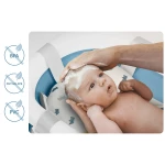 Wanienka składana dla dzieci, niemowląt z termometrem i wkładką  RK-287 biało-niebieska