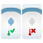 Wanienka składana dla dzieci, niemowląt z termometrem i wkładką  RK-287 biało-niebieska