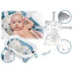 Wanienka składana dla dzieci, niemowląt z termometrem i wkładką  RK-287 biało-niebieska