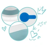 Wanienka dla niemowląt z termometrem i wkładką  RK-282 biało-niebieska