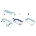 Wanienka dla niemowląt z termometrem i wkładką  RK-282 biało-niebieska