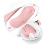 Wanienka dla niemowląt z termometrem i wkładką  RK-282 biało-różowa