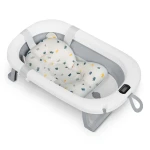Wanienka składana dla dzieci, niemowląt z termometrem i wkładką Ricokids RK-287 biało-szara
