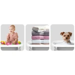 Wanienka składana dla dzieci, niemowląt z termometrem i wkładką Ricokids RK-287 biało-szara