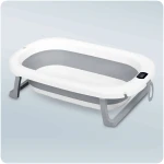 Wanienka składana dla dzieci, niemowląt z termometrem i wkładką Ricokids RK-287 biało-szara