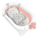 Wanienka składana dla dzieci, niemowląt z wkładką Ricokids RK-286 biało-różowa