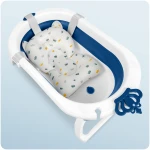 Wanienka składana dla dzieci, niemowląt z wkładką Ricokids RK-286 biało-niebieska
