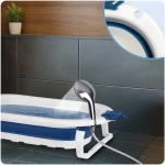 Wanienka składana dla dzieci, niemowląt z wkładką Ricokids RK-286 biało-niebieska