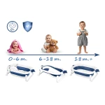 Wanienka składana dla dzieci, niemowląt z wkładką Ricokids RK-286 biało-niebieska